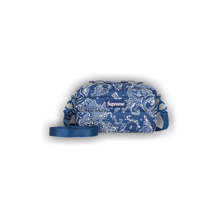 Supreme Puffer Side Bag Blue Paisley | Hype Clothinga