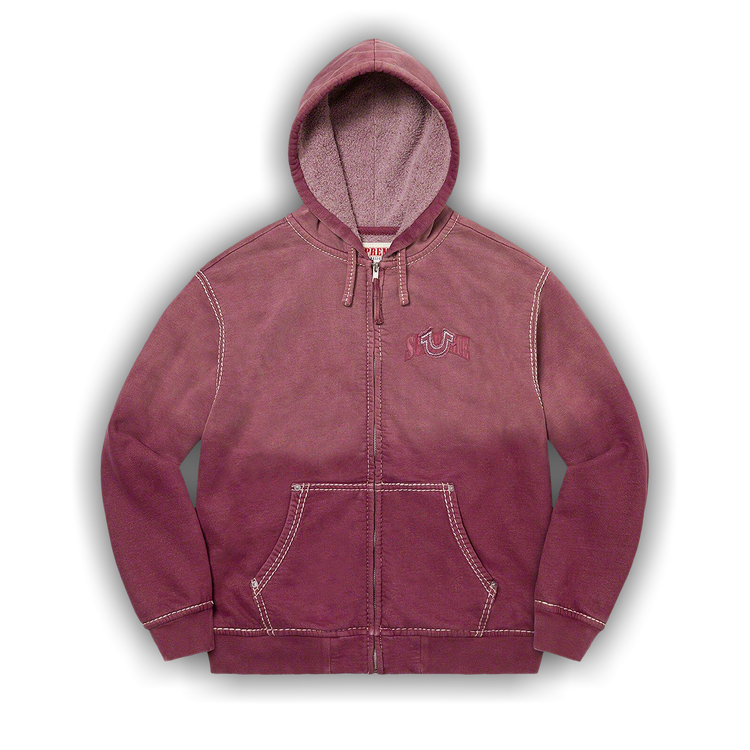 SUPREME ZIP POUCH HOODED EGGPLANT SIZE XL Purple Supreme Zip Pouch Hoodie Purple Supreme Uk Hoodie Lavender