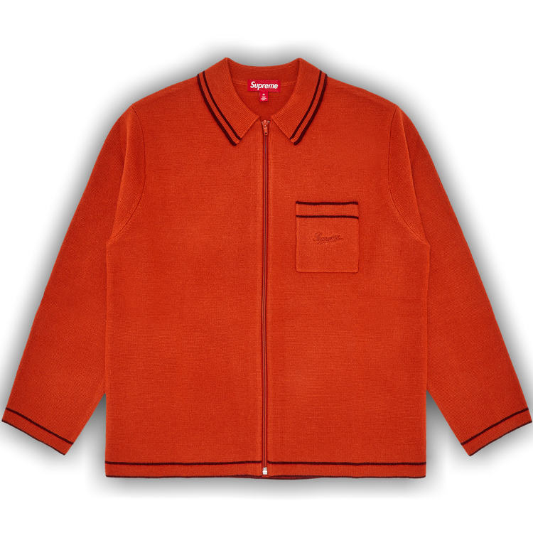 【全品送料無料】 Buy Supreme FW24SK48 - Orange' 'Burnt Sweater Polo Up Zip トップス