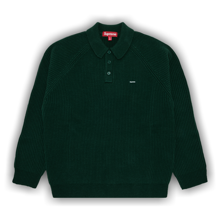 Buy Supreme Small Box Polo Sweater Green FW24SK30 GREEN GOAT