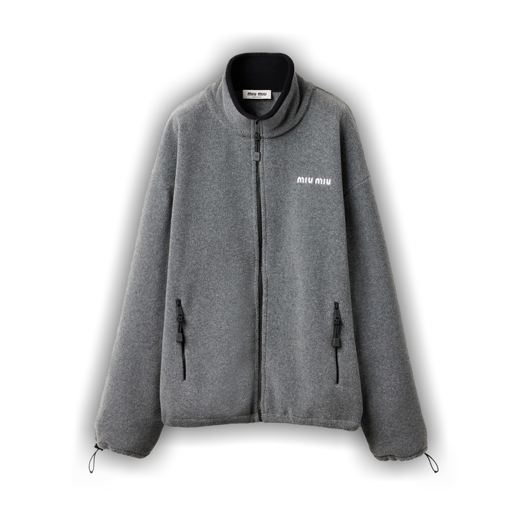 Buy Miu Miu Fleece Zip Sweatshirt 'Grey' - MJL042 15V3 F0031 | GOAT