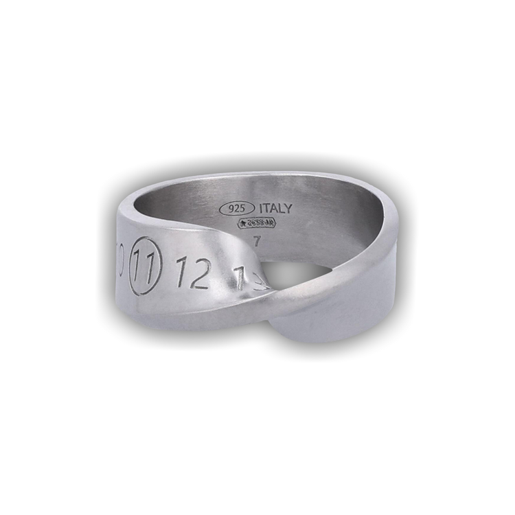 Buy Maison Margiela Twisted Number Ring 'Palladio Burattato