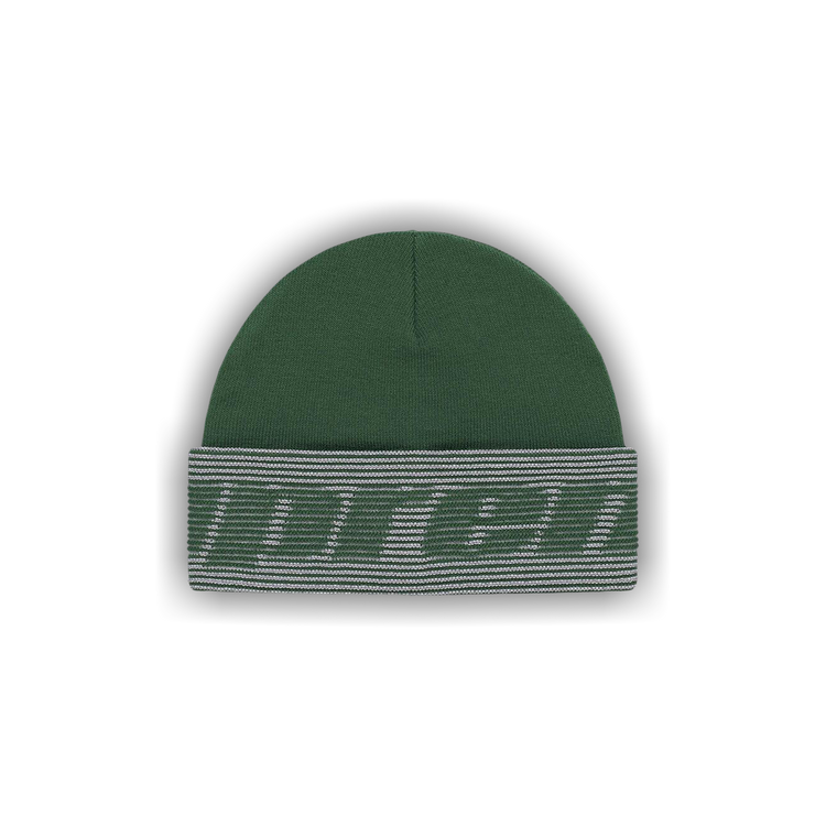Buy Supreme Reflective Jacquard Beanie 'Dark Green