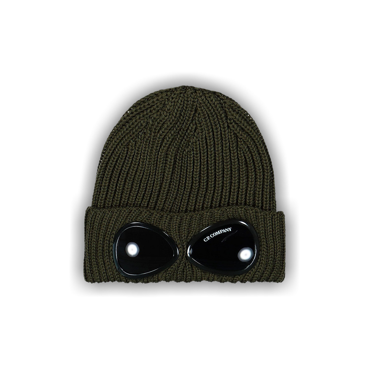 【新品　未使用】C.P. COMPANY Goggle ビーニー オリーブ Goggle wool beanie in green - C P Company | Mytheresa