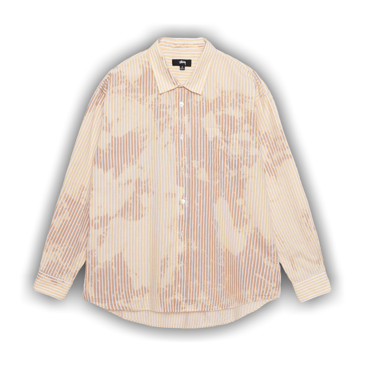 Buy Stussy Bleached Poplin Classic Long-Sleeve Shirt 'Tan