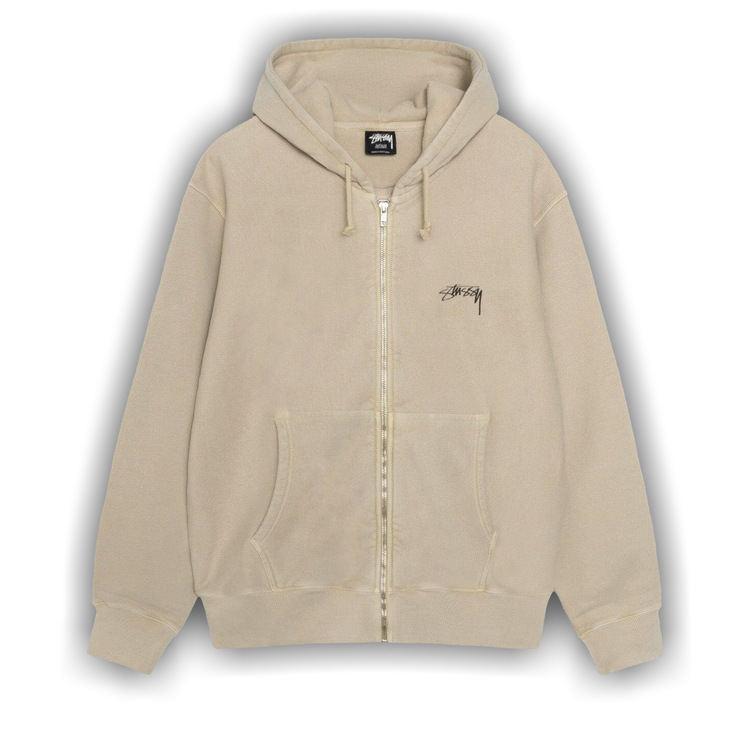 Buy Stussy Pigment Dyed Buana Zip Hoodie 'Khaki' - 1975052