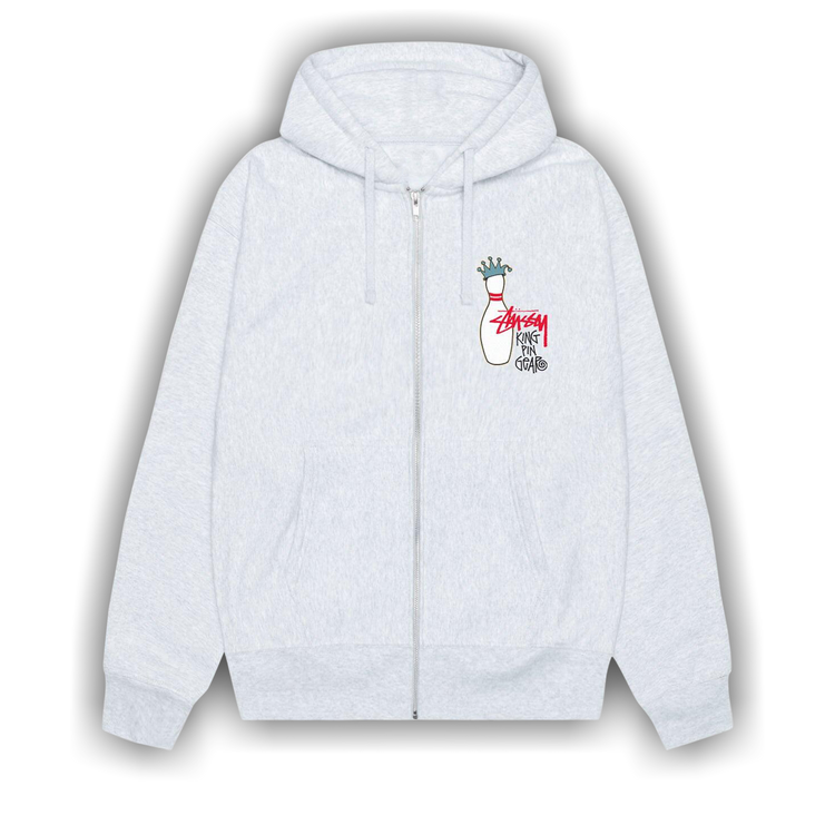 Buy Stussy Kingpin Zip Hoodie 'Ash Heather' - 1975037 ASH | GOAT Buy Stussy Kingpin Zip Hoodie 'Ash Heather' - 1975037 ASH | GOAT