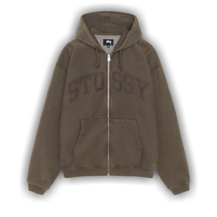Buy Stussy Faded Graphic Zip Hoodie 'Olive' - 118553 OLIV | GOAT