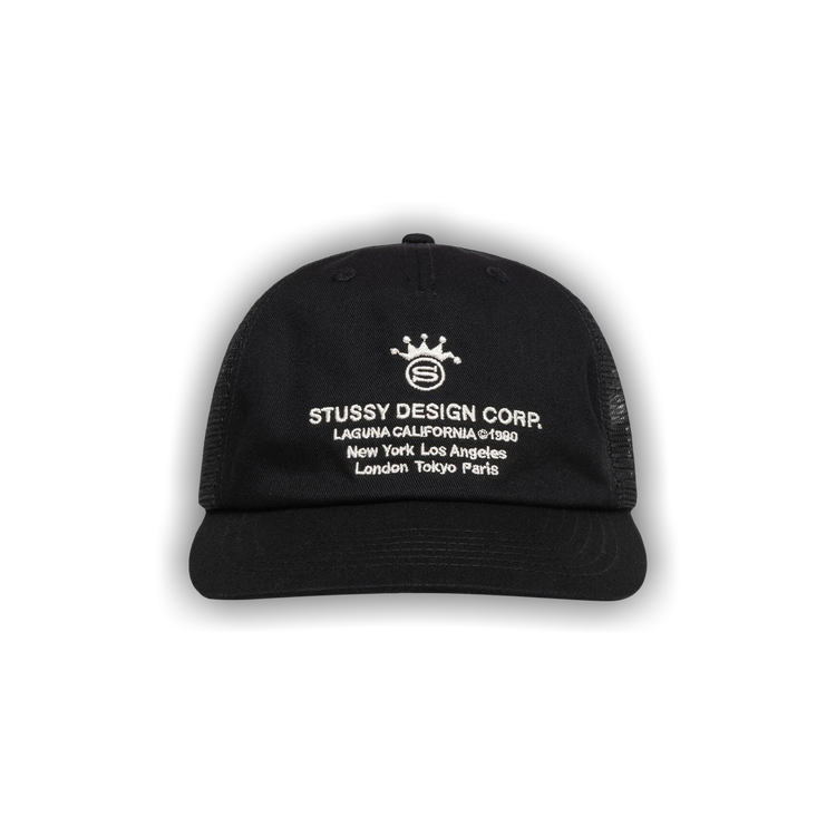 Buy Stussy Low Profile Design Corp Trucker Snapback 'Black