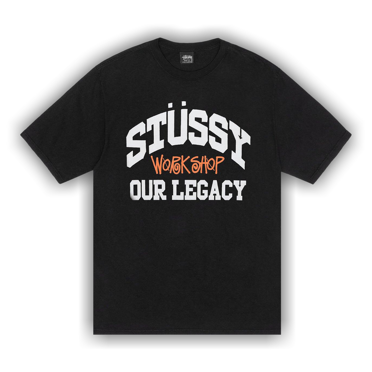 Buy Stussy x Our Legacy Work Shop Collegiate Tee 'Black' - 3903958