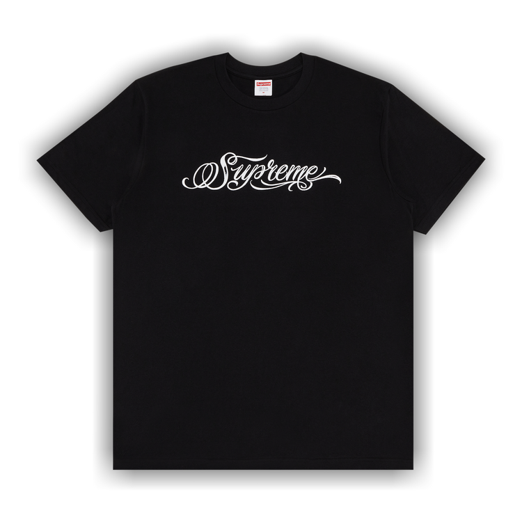 Buy Supreme Script Tee 'Black' - FW24T53 BLACK | GOAT