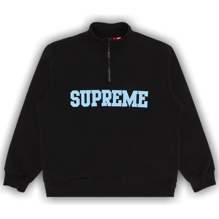 Buy Supreme Collegiate Half Zip Pullover 'Black' - FW24SW72 BLACK | GOAT