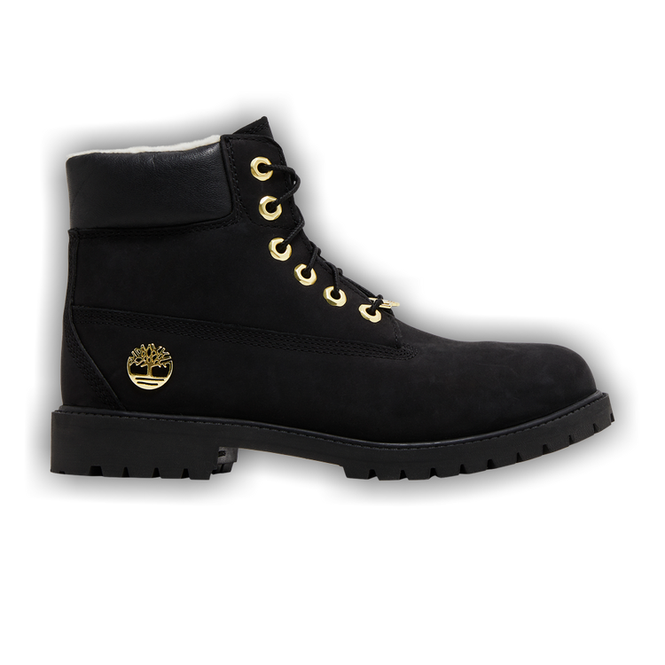 Premium shearling 6 inch boot for men in black online