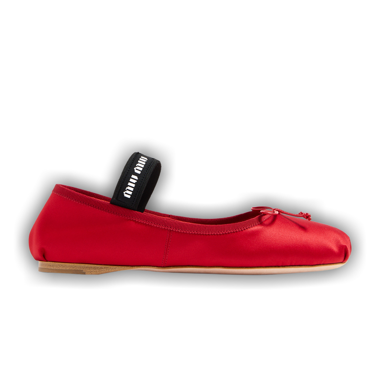 Buy Miu Miu Wmns Satin Ballerinas 'Red' - 5F794D QU6 F0011 F