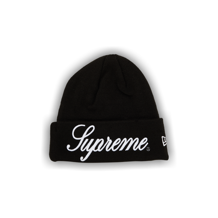 Supreme New Era Script Beanie 'Black'