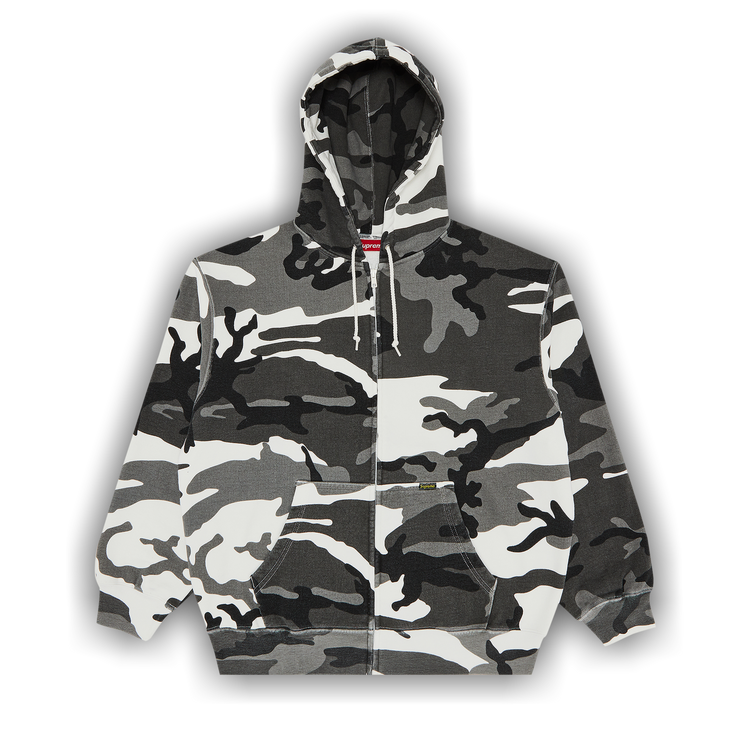 Size xl Supreme Work Zip Up Hooded Sweatshirt 'Snow Camo'