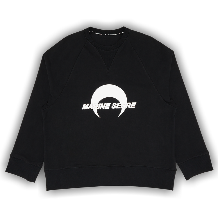 Buy Marine Serre Moon Logo Fleece Raglan Sweatshirt 'Black Buy Marine Serre Moon Logo Fleece Raglan Sweatshirt 'Black