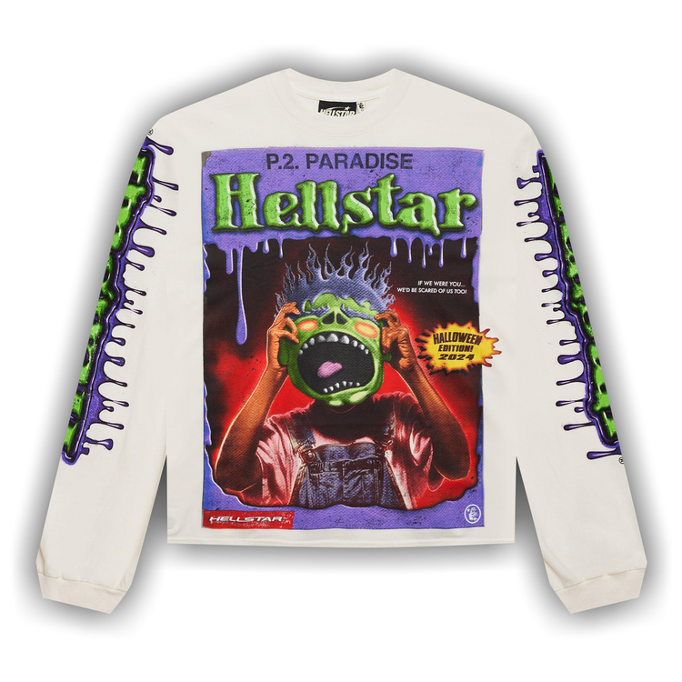 【HI FI FNK】Hysteria Longsleeve Buy Hellstar Horror Book Long-Sleeve 'White' - HSH2LS01 WHIT