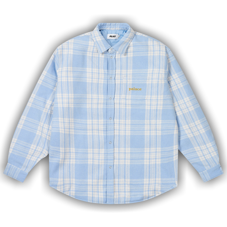 Buy Palace Check Insulated Shirt 'Faint Blue' - P27SHT026 | GOAT