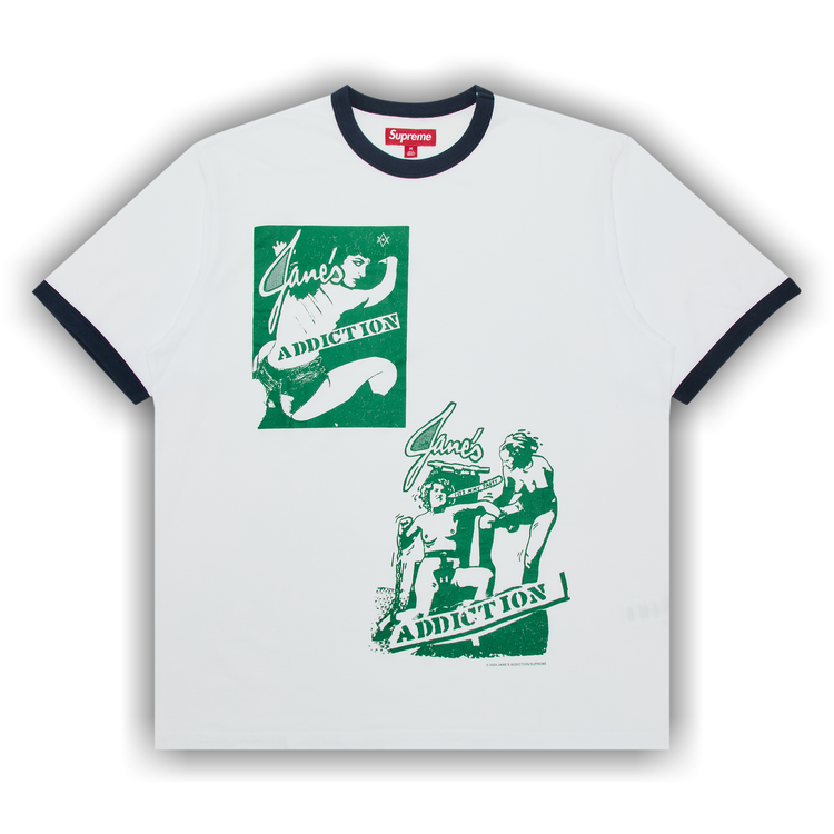 Buy Supreme x Jane's Addiction Ringer Tee 'White' - FW24KN66