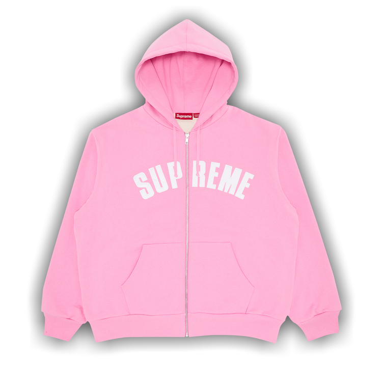 Size xl Supreme Arc Thermal Zip Up Hooded Sweatshirt 'Pink'