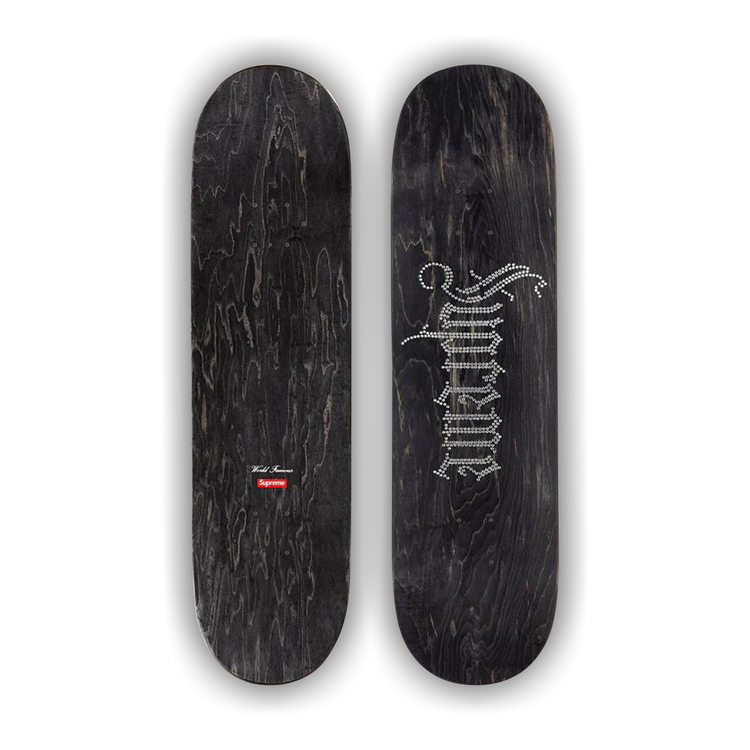 Buy Supreme Rhinestone Skateboard 'Black' - FW24SB5 BLACK | GOAT