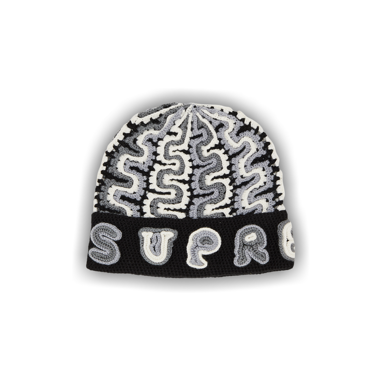 Buy Supreme Yarn Appliqué Beanie 'Black' - FW24BN39 BLACK | GOAT