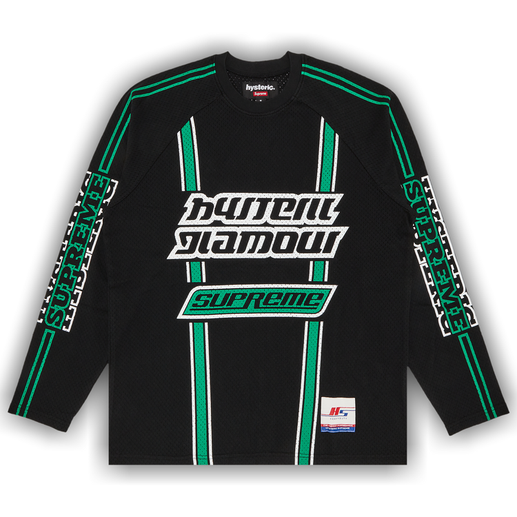Size xl Supreme x HYSTERIC GLAMOUR Mesh Long-Sleeve Top 'Black'