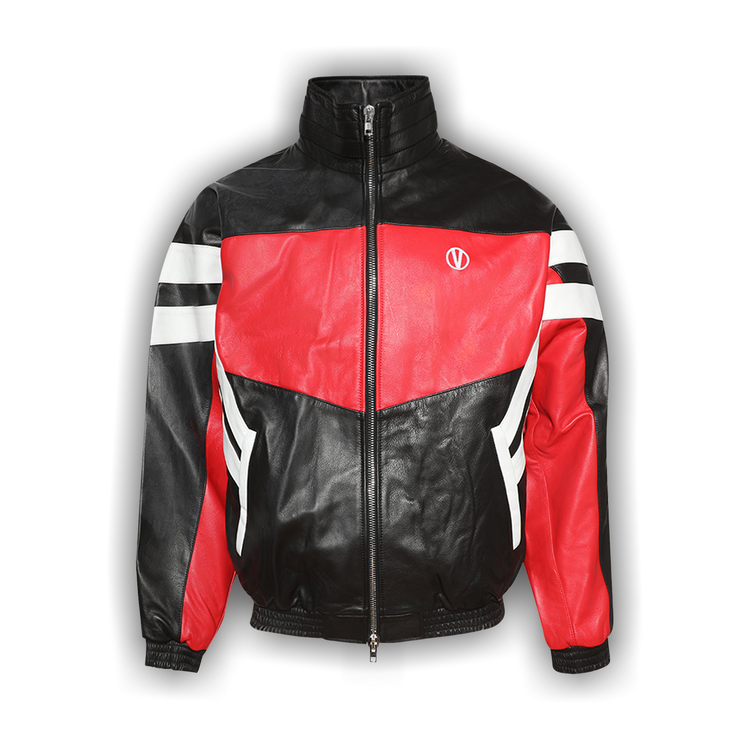 Buy Vetements Leather Tracksuit Jacket 'Black/Red' - UA65JA560R