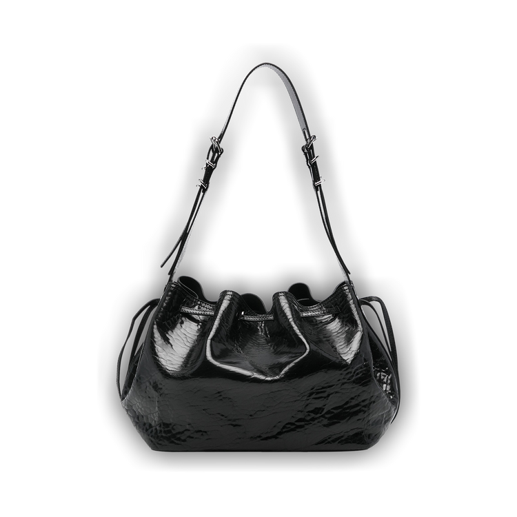 バッグ・カバンその他 Givenchy Pumpkin medium bag in black cracked patent leather Givenchy Pumpkin Medium Bag Black Cracked Patent Leather