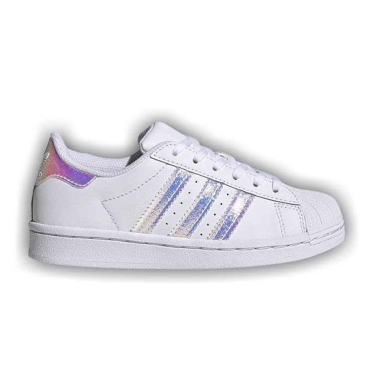 Iridescent white adidas superstars 2025