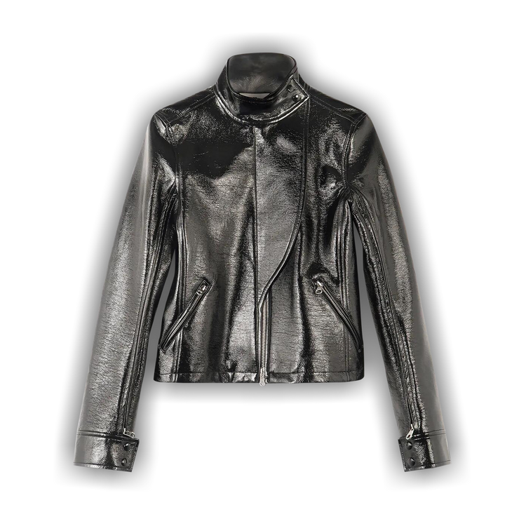 ジャケット Courreges 'Motorcycle Vinyl' jacket (424CBL212VY0014 9999) Motorcycle Vinyl Jacket Black | The Webster