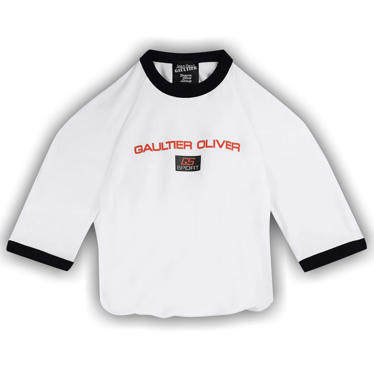 トップス - JPG , jean paul gaultier - ringer t Jean Paul Gaultier Jersey Twisted Ringer T-Shirt in White | Lyst