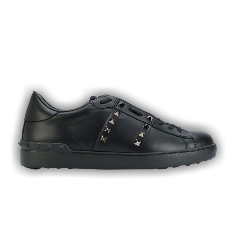 スニーカー VALENTINO BLACK LEATHER ROCKSTUD UNTITLED SNEAKERS Rockstud Untitled Sneaker In Calfskin Leather for Man in