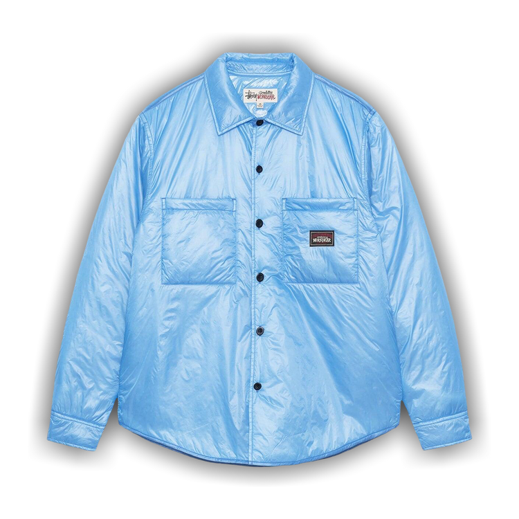 Buy Stussy Fatigue Overshirt Nylon Jacket 'Blue' - 1110315 BLUE | GOAT