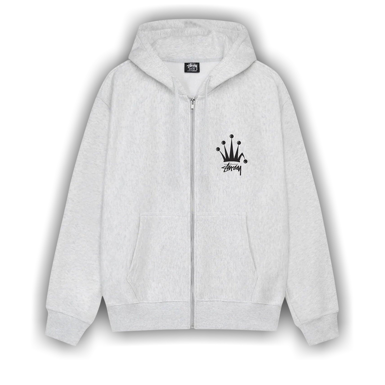 Buy Stussy Regal Crown Zip Hoodie 'Ash Heather' - 1975002 ASH | GOAT