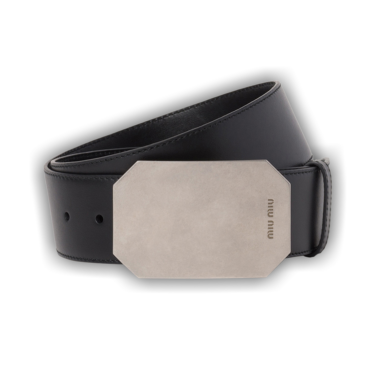 MIU MIU | BLACK LEATHER BELT ベルト 5CC536 EFX F0002 Black Leather Belt | Miu Miu