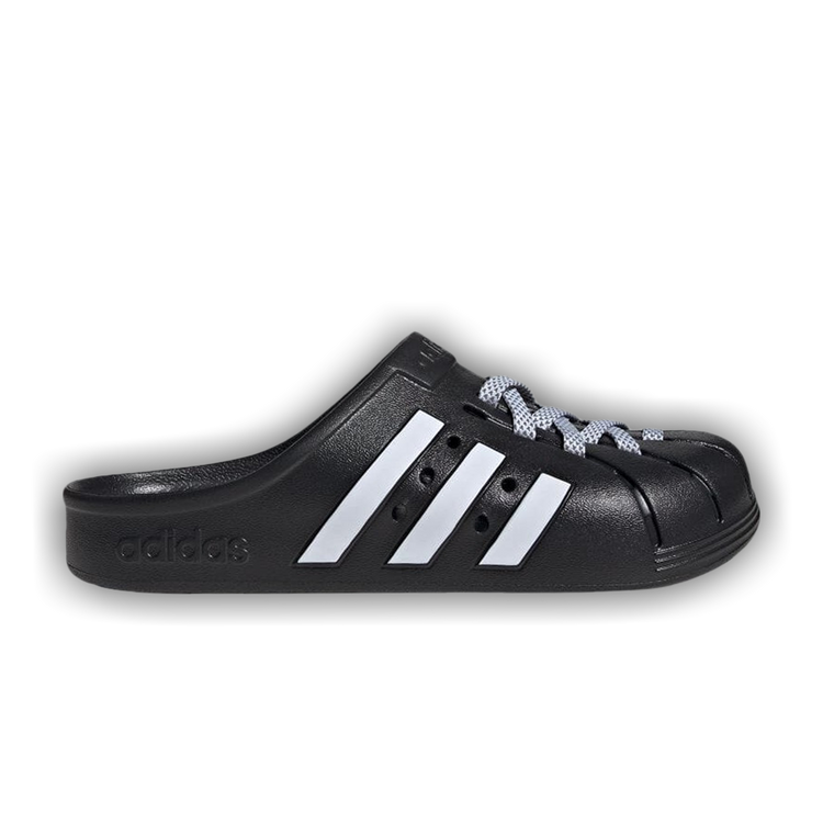 Buy Adilette Clog 'Black White Laces' - JH9848 | GOAT