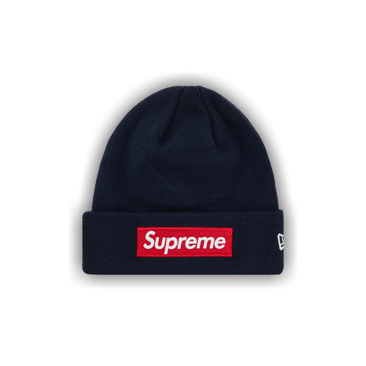 Buy Supreme x New Era Box Logo Beanie 'Navy' - FW24BN13 NAVY