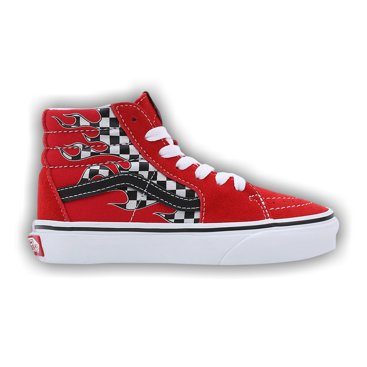Buy Sk8-Hi Kids 'Checkerboard Flame - Racing Red