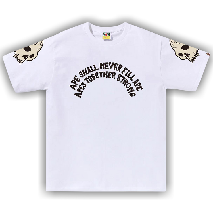 Buy BAPE Souvenir Skull Tee 'White' - 1K80 110 052 WHITE | GOAT