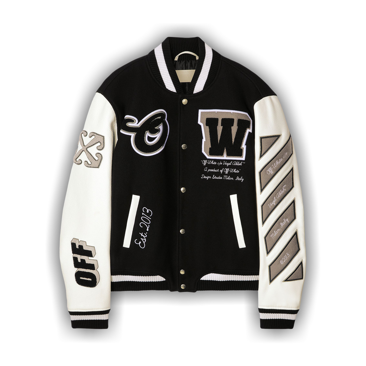 ジャケット Off-White Woman Jacket Black OWEH028C99FAB001 1010 Off-White Meteor Moon Bomber Jacket | Black | FARFETCH