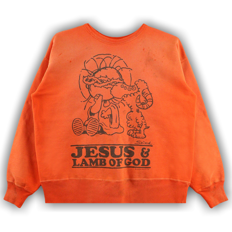 Buy SAINT Mxxxxxx JS & LMB Sweatshirt 'Orange' - SM YS8 0000 028