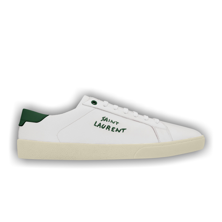 Buy Saint Laurent SL-06 Court Leather 'White Dark Basil' - 610685
