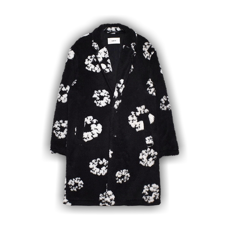 Buy SAINT Mxxxxxx x Denim Tears Wreath Fur Coat 'Black' - SM YS1