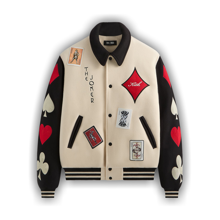 Size m Kith x Batman Joker Wool Coaches Jacket 'Sandrift'
