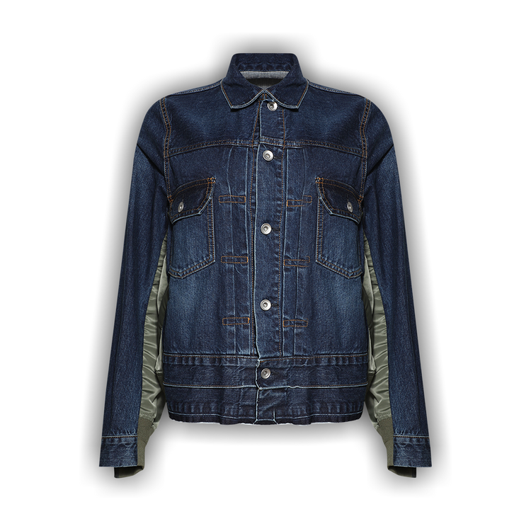 【Sacai】Denim x Nylon Twill Jacket (SCW-207) Buy Sacai Denim x Nylon Twill Jacket 'Blue' - SCW 207 401 | GOAT