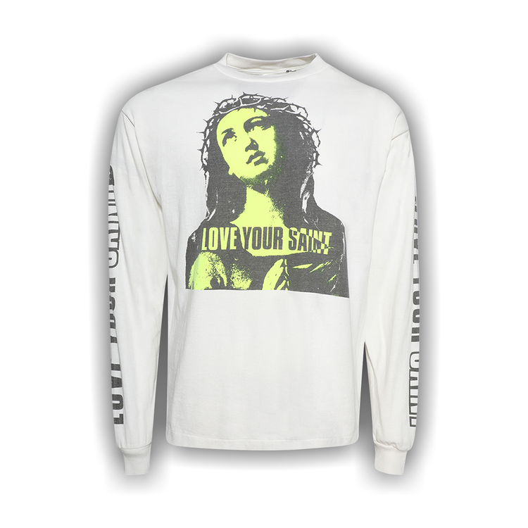 Buy SAINT Mxxxxxx Love Ur Saint Long-Sleeve Tee 'White' - SM