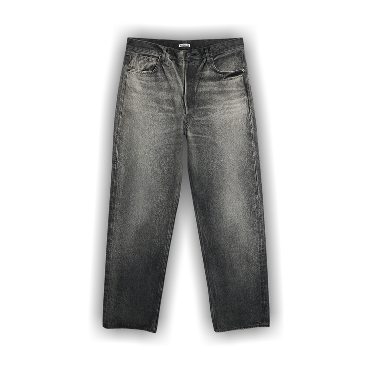 Buy Auralee Selvedge Faded Heavy Denim Wide Pants 'Faded