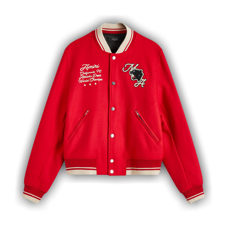 Buy Amiri Panther Varsity Jacket 'Varsity Red' - AM0UBB1028 VARS